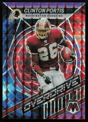 Clinton Portis 2022 Panini Mosaic Overdrive Mosaic Purple #OS-16 #/49 Washington