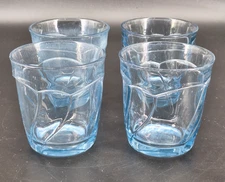 Noritake Sweet Swirl Blue Double Old Fashion Lot of 4 READ