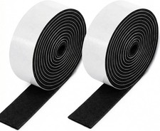 2 Rolls Felt Strips 60 x 1 Inch Black Adhesive Backing Felt Tape for Furniture