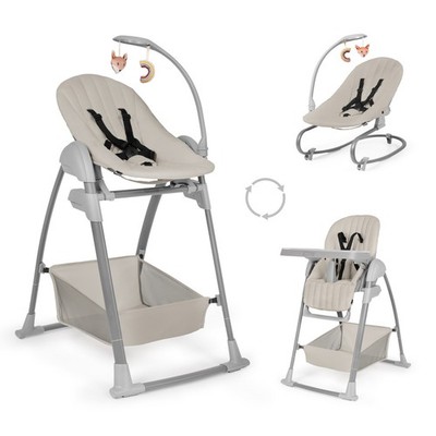 Hauck 3in1 Hochstuhl Set mit Wippe Sit N Relax Beige TOP