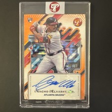 2025 TOPPS PRISTINE ENCASED NACHO ALVAREZ JR ORANGE AUTO #6/25 ATLANTA BRAVES RC