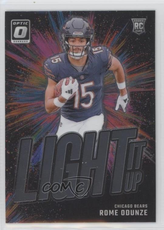 2024 Panini Donruss Optic Light It Up Rome Odunze #10 Rookie RC 12g7