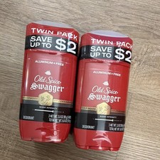 Old Spice Swagger Aluminum-Free Deodorant Stick Cedarwood Twin Pack 3oz