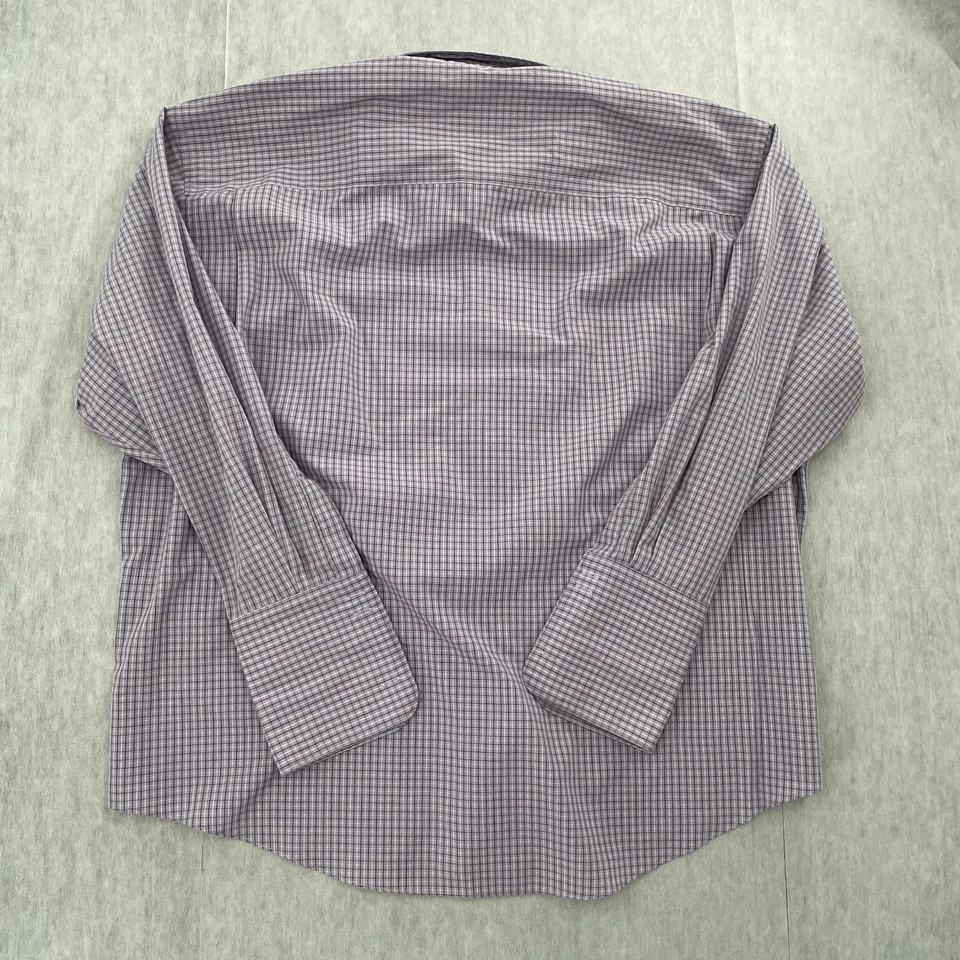 Camisa YSL Saint Laurent Adulto 17.5 Púrpura Puño Francés Abotonada Manga Larga Para Hombre Foto 2 de 4