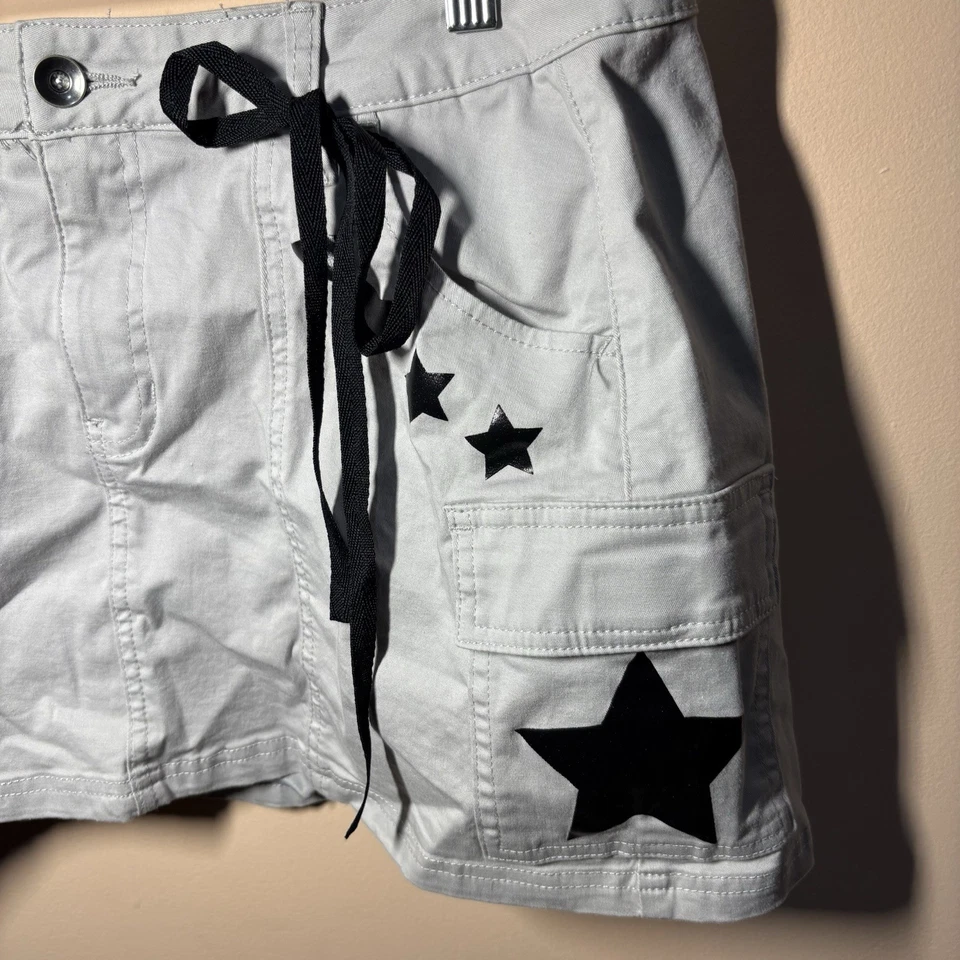 Social Collision Star Cargo Skort Серый Черный Галстук Панк Гот Эмо Alt Y2K Маленький - Изображение 2 из 4