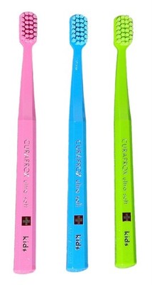 3x Curaprox Kids ultra soft 8-12 Jahre sehr weiche Kinderzahnbürste