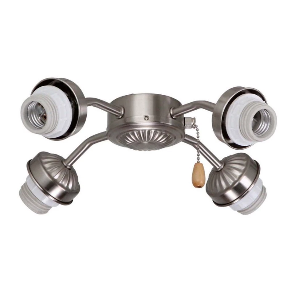 Emerson Kathy Ireland 4-Light Arm Fitter f/ Ceiling Fan | Dimmable Brushed Steel - Image 2 of 2