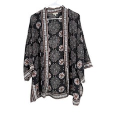 Max Studio Womes Floral Kimono Swim Cover Sz L Boho Feminine