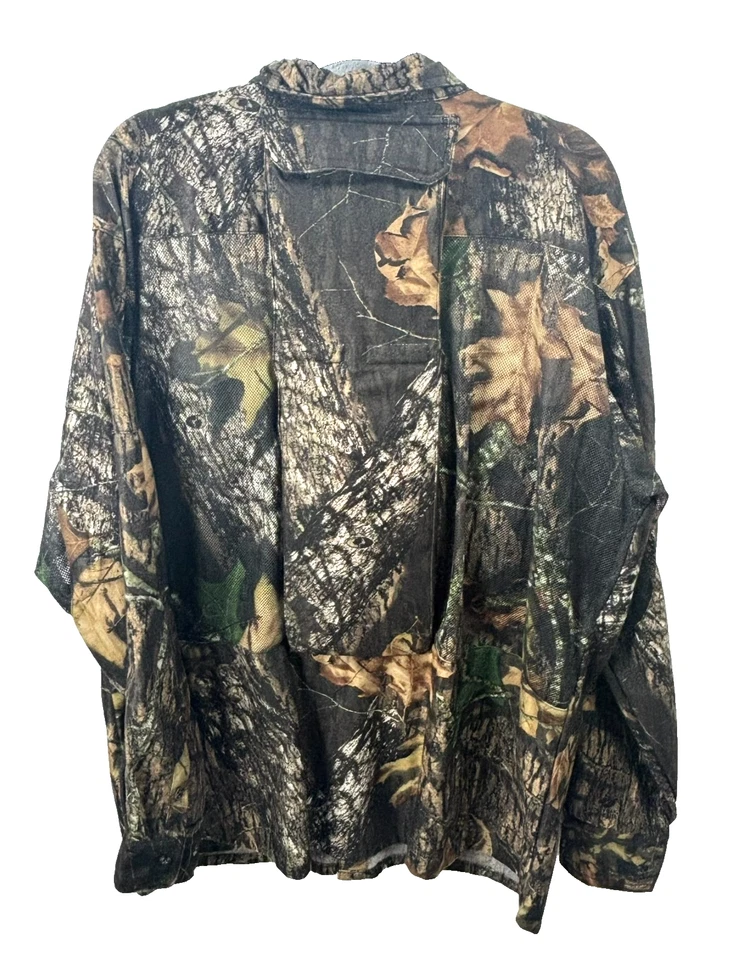 Camisa camuflada de caza Ol Tom Turkey almohadilla para columna extraíble roble musgo ventilado XL Foto 2 de 4