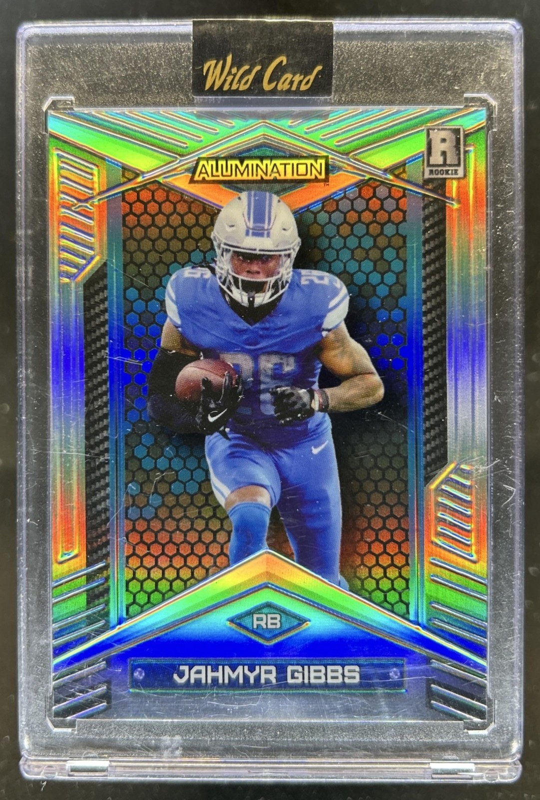 Jahmyr Gibbs Wild Card Alumination Rookie Edition #BCJG Rainbow-Silver