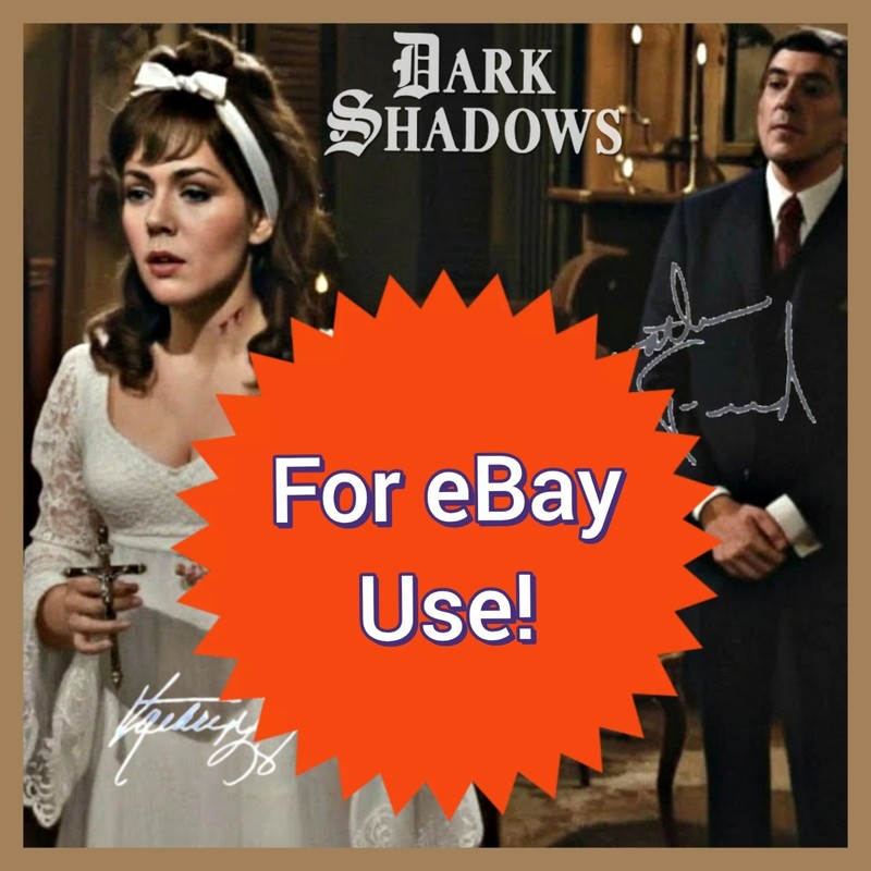 Oak Pop Art Dark Shadows Kathryn Leigh Scott Jonathan Frid Facsimile Signatures 