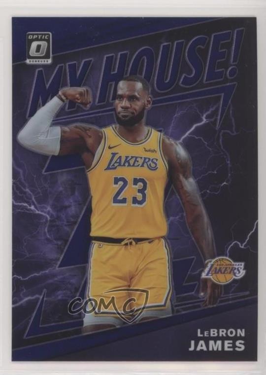 2019-20 Panini Donruss Optic My House! Purple Prizm LeBron James #13 0it8