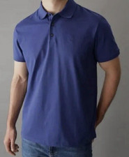 Calvin Klein Men's Liquid Touch Smooth Soft Cotton Polo Shirt, Blue, M