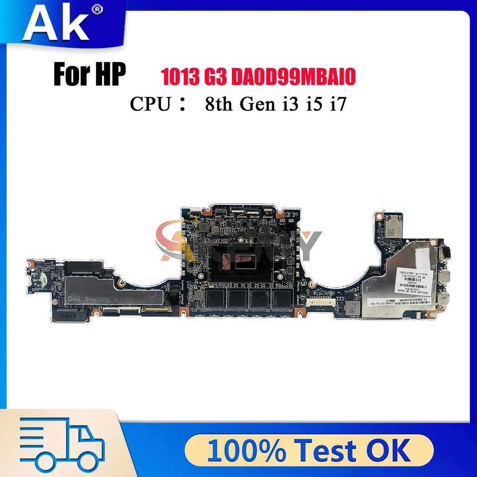 L31339-601 L31978-601 HP Elite X2 1013 G3 Laptop Mainboard DA0D99MBAI0 i5 i7