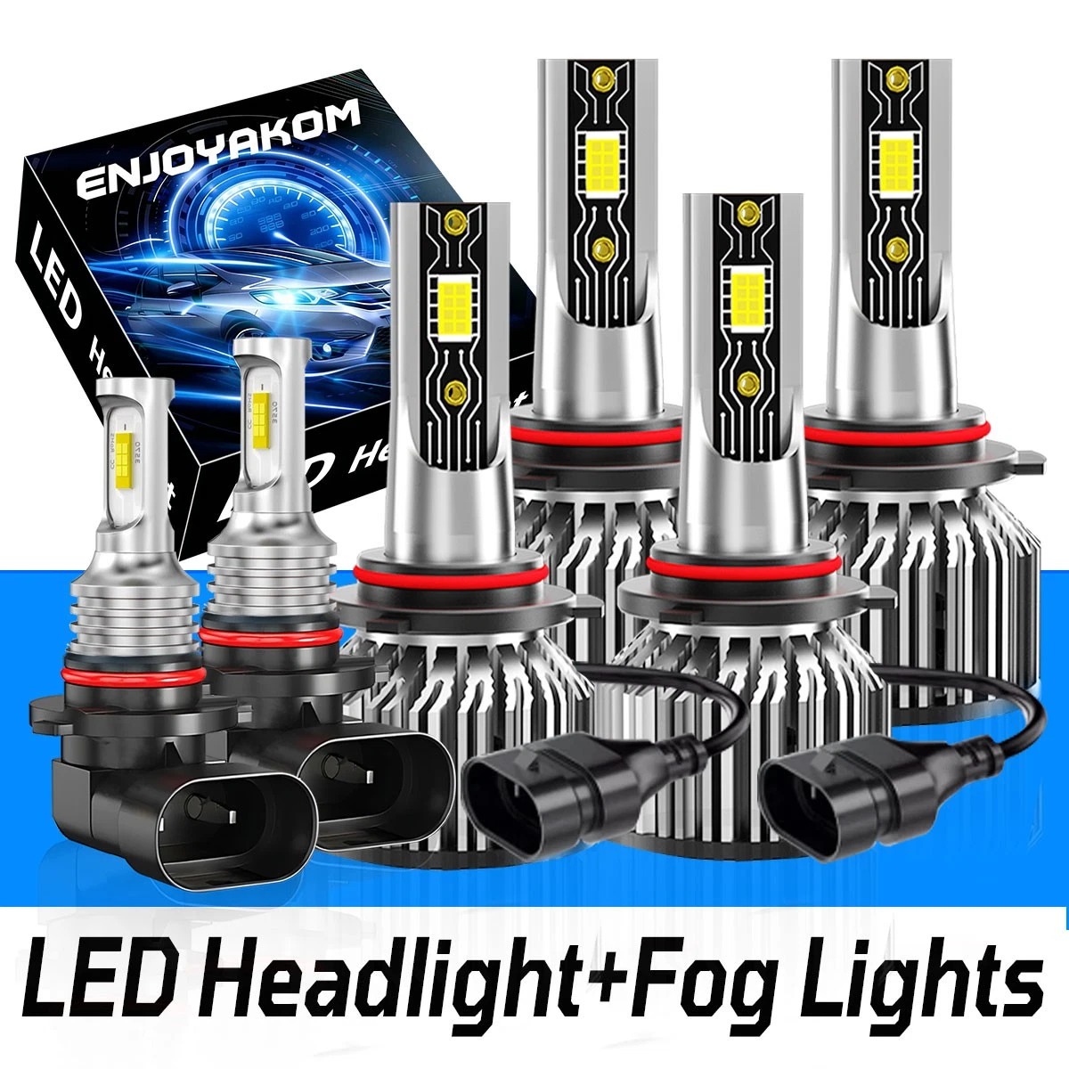 For Chevy Silverado 1500 2500 2003-2006 LED Headlights Fog Lights Kit Bulbs