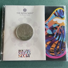 UK £5 Royal Mint Music Legends BU Five Pound Coin - 2022 Rolling Stones Sixty