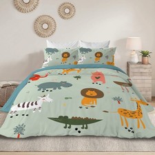 Loussiesd - Coperta in pile con dinosauro Sherpa, per letto, divano, divano, con motivo cartone animato, animali della giungla e coperta colorata ultra morbida, 150 x 150 cm