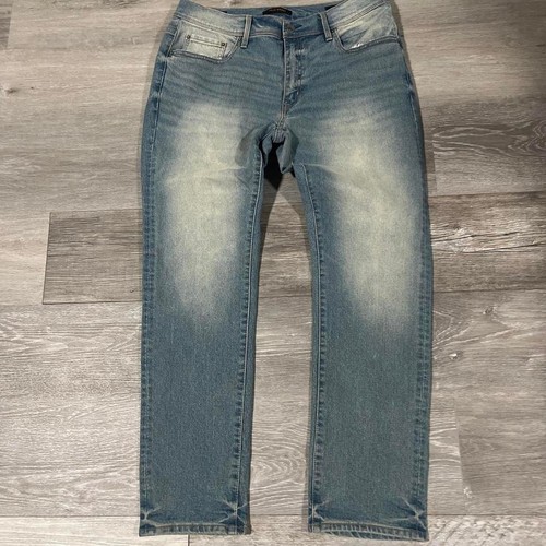 Blue denim jeans with a