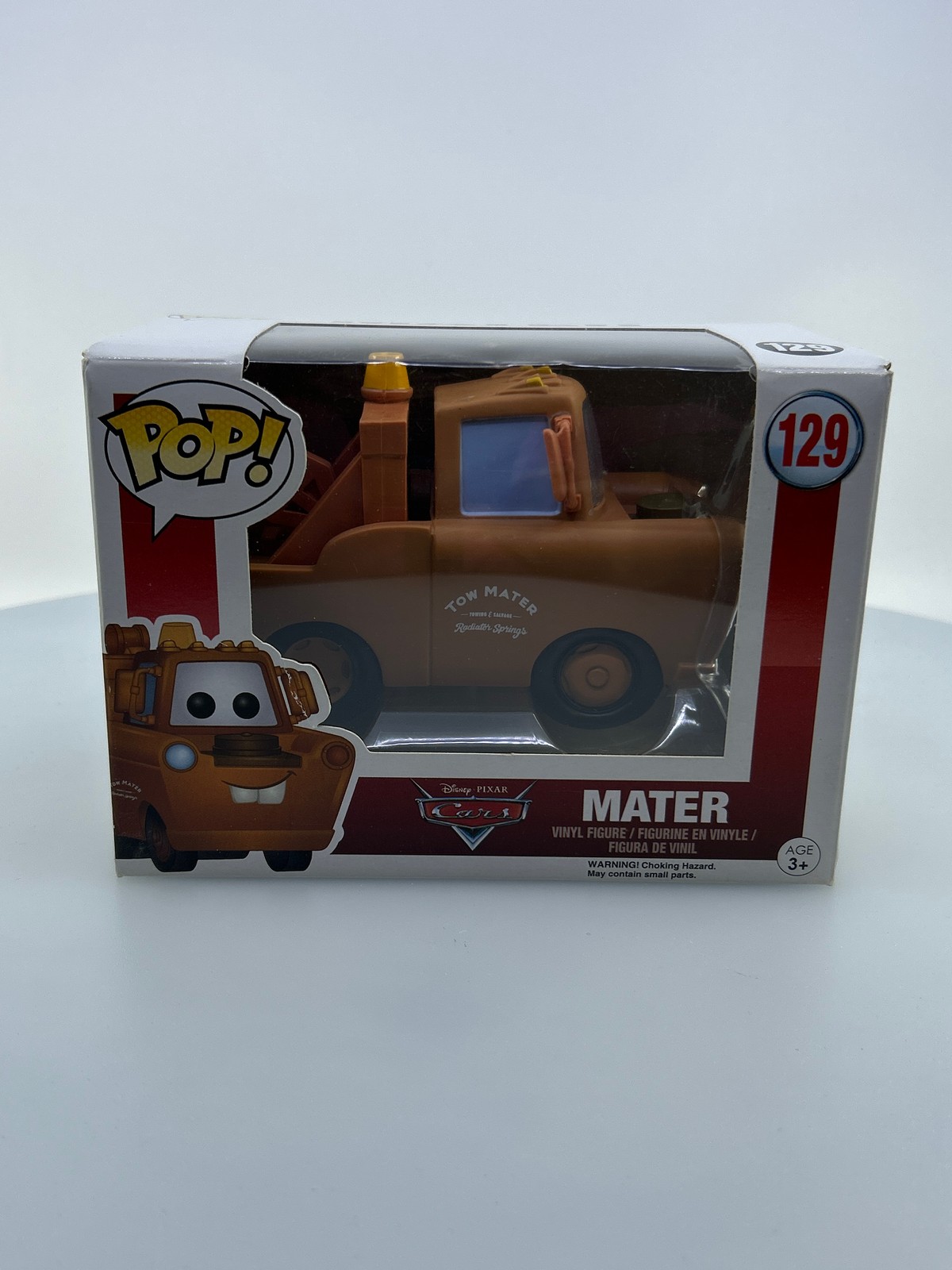 Funko Pop! Disney Pixar Cars Mater #129 Vinyl Figure Damaged Box See Pics