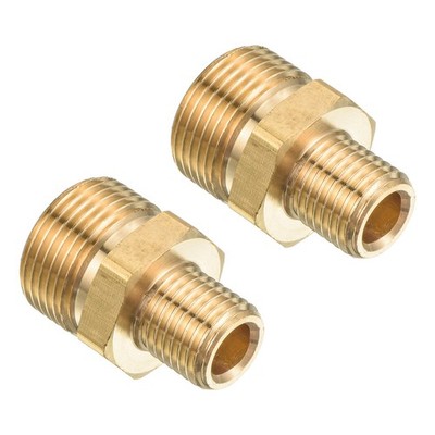 Rohrverbindung 2 Pack M22 bis M14 Außengewinde Verbinder Adapter 1.26'' Gold