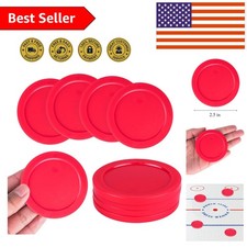 Durable 2.5  Red Air Hockey Pucks   Replacement Pack of 4 for Game Tables