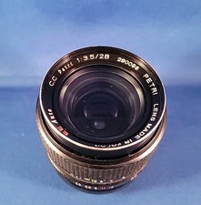 Petri EE Auto 28mm F/3.5 Wide Angle Lens Petri Mount w/ Front Back Caps