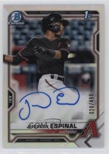 2021 Bowman Chrome Prospects Refractor 28/499 Jeferson Espinal #CPA-JE Auto 6o3