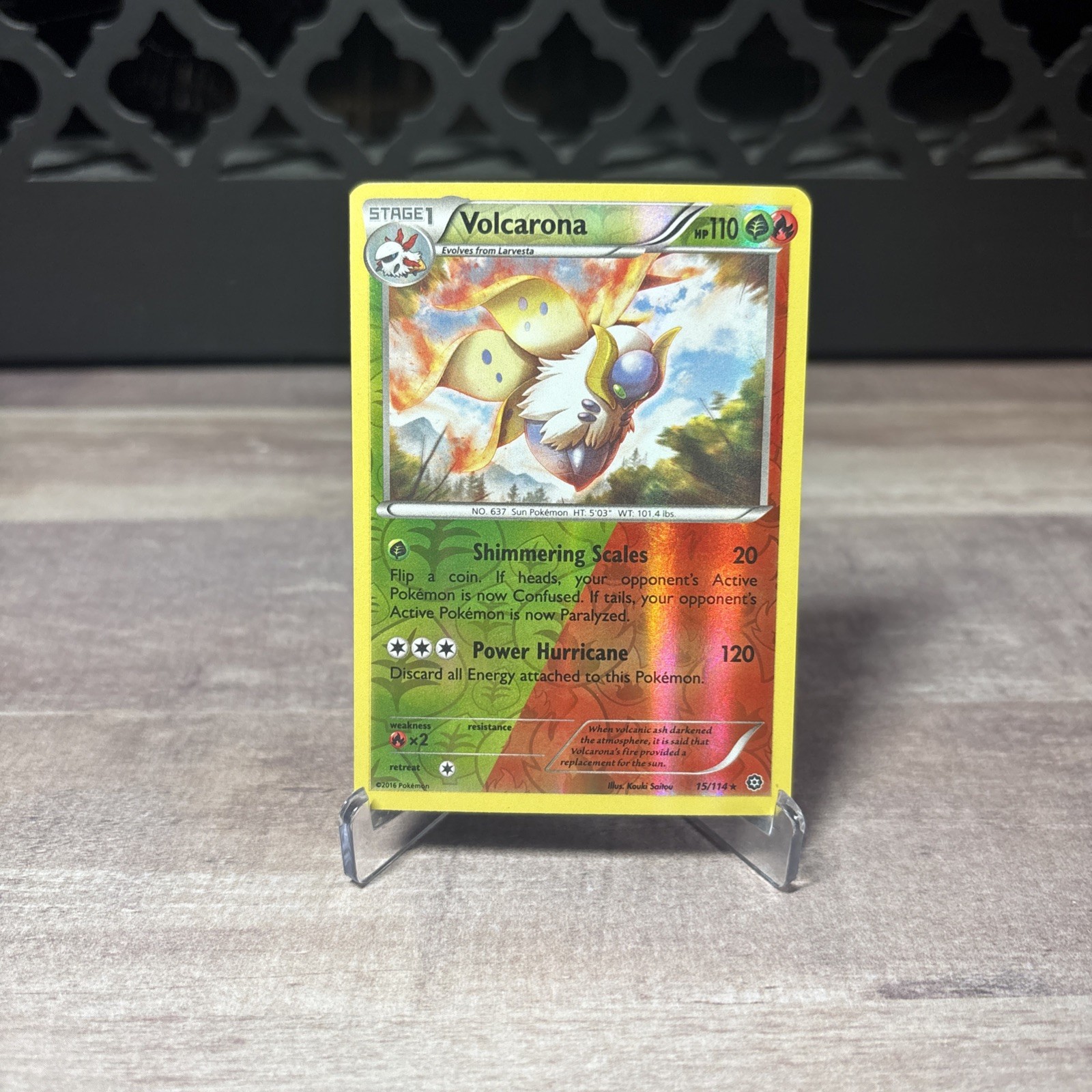 Volcarona Rare Reverse Holo XY Steam Siege 15/114 LP Pokémon TCG