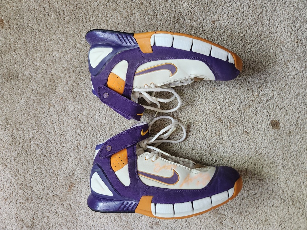 Nike Air Zoom Huarache 2K5 Lakers basketball shoes, size 7