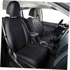 2 Front Chevy Colorado Seat Covers, fit for 2015-2022 Font Only Black Red