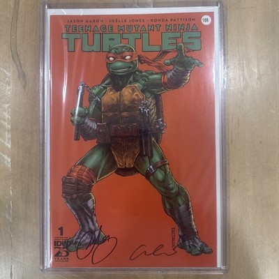 TMNT - Issue #1 Signed/Auto By Esau And Isaac Escorza Michelangelo Cover.