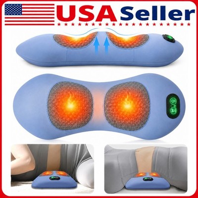3-In-1 Electric Lumbar Support Pillow Smooth Spine Triple Fusion Back Massager