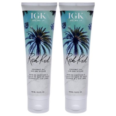 Rich Kid Wave Enhancing Air Dry Cream by IGK for Unisex - 5 oz Oil - Pack of 2