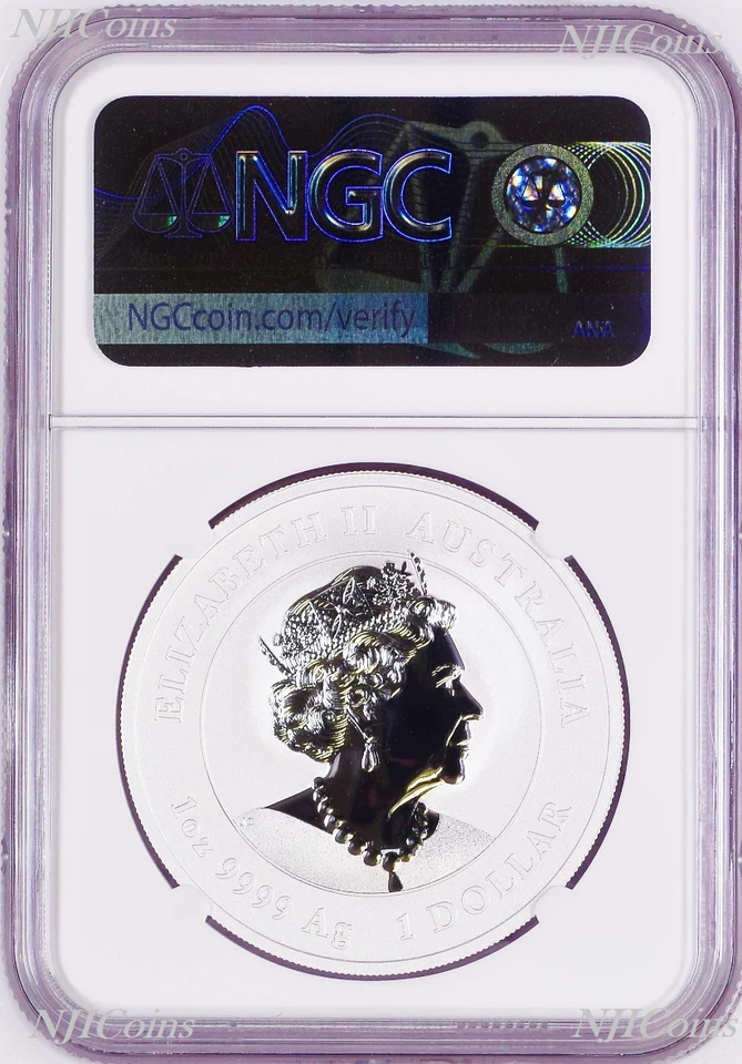 2021 Australia .9999 Bullion Silver Lunar Year of the OX NGC MS69 1oz $1 Coin - Image 2 of 2