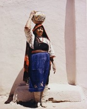 Josef Muench (American 1904-1998) Authentic Color Photograph Woman of Isleta