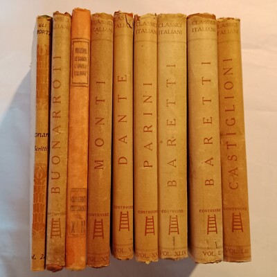 Classici Italiani, Istituto Editoriale Italiano, anni Venti e Trenta. 9 Volumi