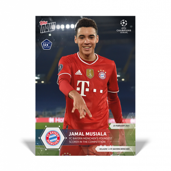 2021 TOPPS NOW UCL #45 JAMAL MUSIALA - FC BAYERN MUNCHEN'S