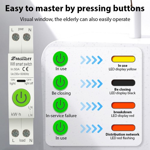 1-63A Smart WiFi Circuit Breaker Leakage Overvoltage Protect Remote Control E2Z3 - Picture 3 of 12