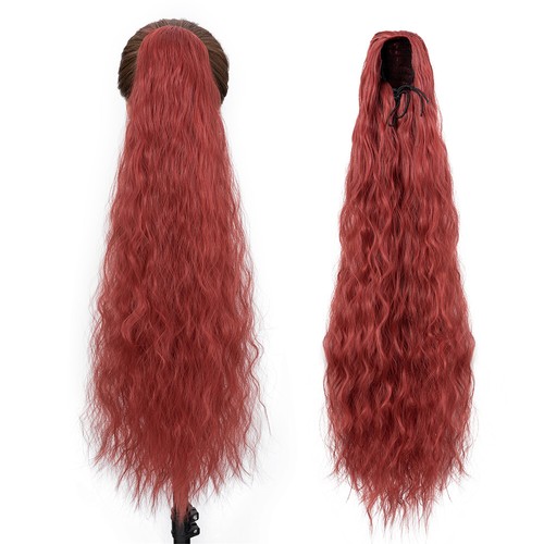 32Inch Drawstring Ponytail Clip In Hair Extensions Afro Kinky Curly Pony Tail - Picture 21 of 64