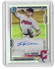 2021 Bowman Draft Chrome  refractor /49 CDA-TMA Tommy Mace Auto Cleveland Indian