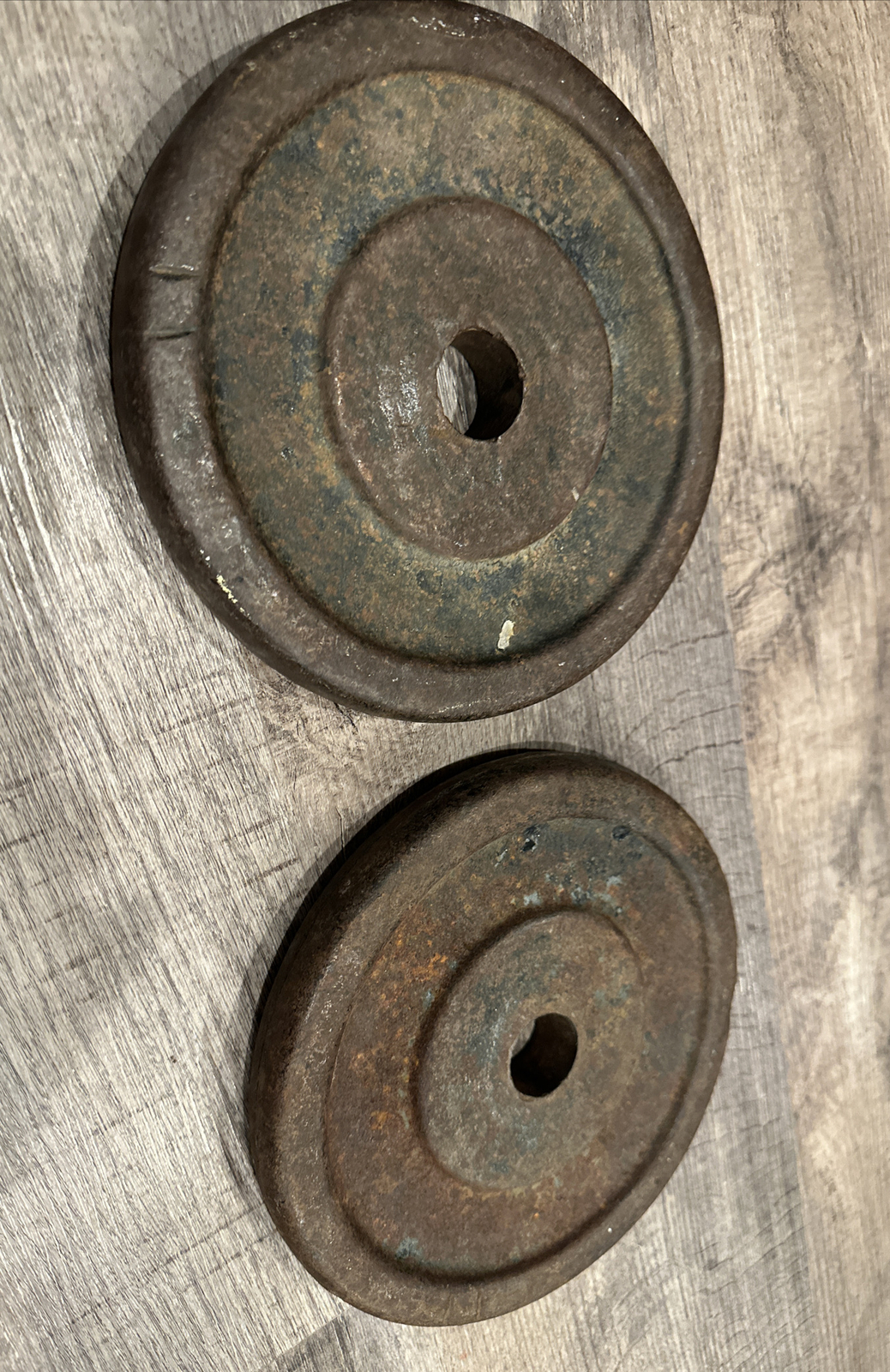 2 MATCHING ORIGINAL VINTAGE 10 LB. HEALTHWAYS HOLLYWOOD Weight Plates