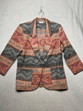 Vintage Star Clothing Company Southwest Blazer Aztec Jacket M Cotton Blend*
