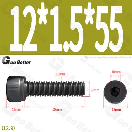 Feingewinde Zylinderschrauben 12.9 Stahl M6 M8 M10 M12 Schwarz Innensechskant - Bild 80 von 85