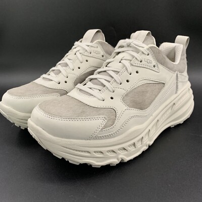 MENS US 9 UGG CA805 X SNEAKER COW HAIR WHITE/BEIGE LEATHER SHOE EUR 42