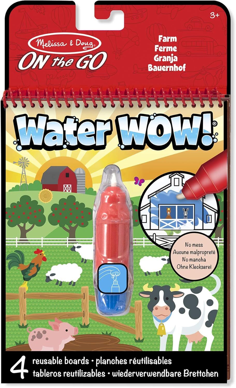 Коврик Melissa Doug Water Reveal Pad - Farm Activity Pad Travel 3 Подарок для мальчика или девочки 6890₽