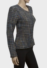 Sale Reduced Ladies Boucle Biker Jacket Size 10-12 Brand New With Tags