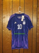 Authentic Player Issue Adidas 2022 Argentina Lionel Messi Heat Rdy Away Jersey L