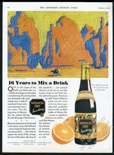 1930 Mission Dry Sparkling orange soda Titus Canyon Death Valley art vintage ad