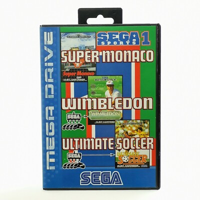 Sega Mega Drive Spiel : Sega Sports 1 (3 in 1 Cartridge) - OVP & Anleitung | PAL