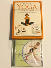 SIMPLY YOGA Exercise System Yolanda Pettinato DVD Booklet Flash Cards NEW +BONUS